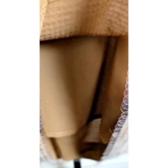 Madewell Women's Small Cami Beige Tank Top Sequined Fallen Timber Lined Sparkle‎ - Picture 15 of 16